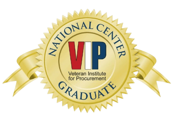 Gold seal for Veteran Institute for Procurement graduate.