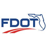 Florida Department of Transportation logo with state outline and red swoosh.