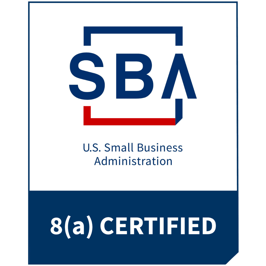 Logo of the U.S. Small Business Administration with 8(a) certification.